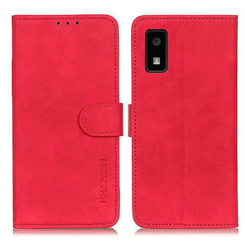 Coque Portefeuille Livre Cuir Etui Clapet K03Z pour Sharp Aquos wish3 Rouge