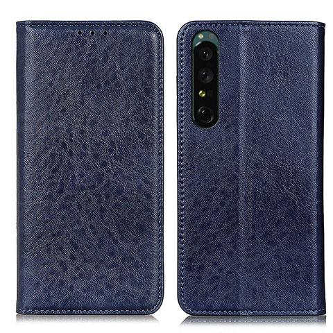 Coque Portefeuille Livre Cuir Etui Clapet K03Z pour Sony Xperia 1 IV Bleu