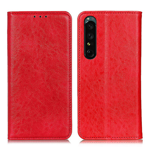 Coque Portefeuille Livre Cuir Etui Clapet K03Z pour Sony Xperia 1 IV Rouge