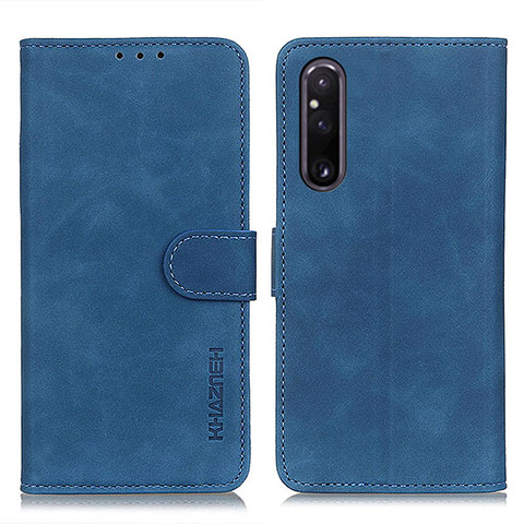 Coque Portefeuille Livre Cuir Etui Clapet K03Z pour Sony Xperia 1 V Bleu