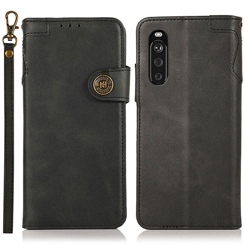 Coque Portefeuille Livre Cuir Etui Clapet K03Z pour Sony Xperia 10 III Lite Noir