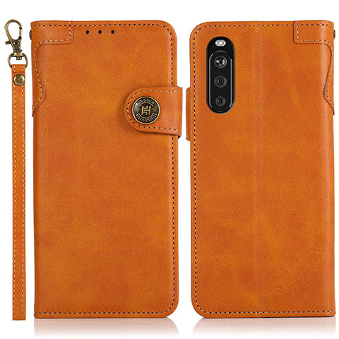 Coque Portefeuille Livre Cuir Etui Clapet K03Z pour Sony Xperia 10 III Marron