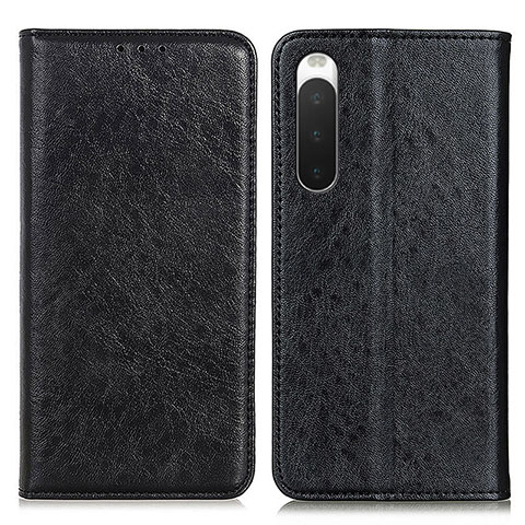 Coque Portefeuille Livre Cuir Etui Clapet K03Z pour Sony Xperia 10 IV SO-52C Noir