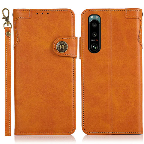 Coque Portefeuille Livre Cuir Etui Clapet K03Z pour Sony Xperia 5 III SO-53B Marron