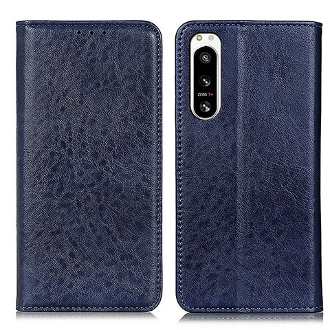 Coque Portefeuille Livre Cuir Etui Clapet K03Z pour Sony Xperia 5 IV Bleu