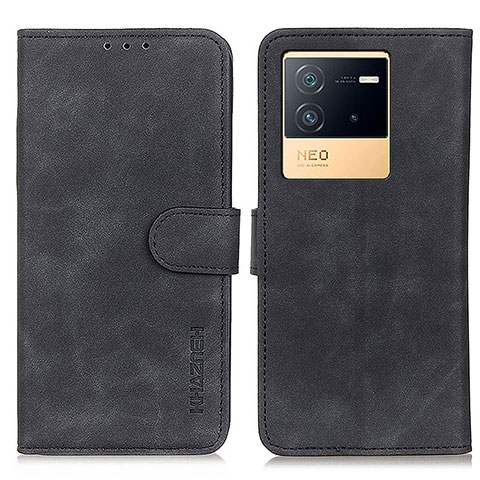 Coque Portefeuille Livre Cuir Etui Clapet K03Z pour Vivo iQOO Neo6 5G Noir