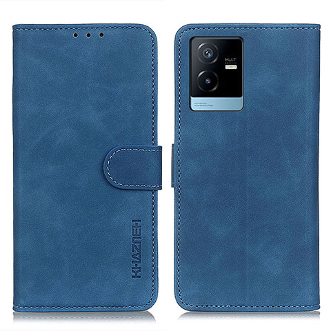 Coque Portefeuille Livre Cuir Etui Clapet K03Z pour Vivo T2x 5G Bleu