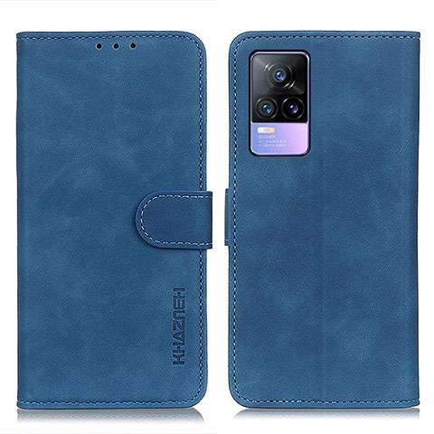 Coque Portefeuille Livre Cuir Etui Clapet K03Z pour Vivo V21e 4G Bleu