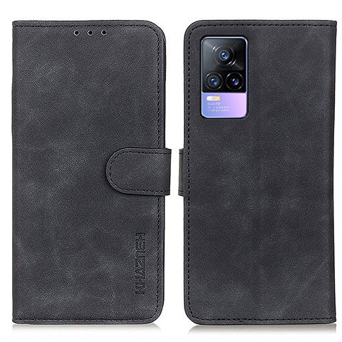 Coque Portefeuille Livre Cuir Etui Clapet K03Z pour Vivo V21e 4G Noir