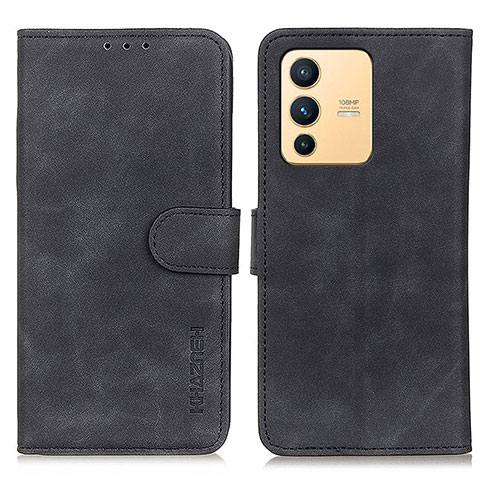 Coque Portefeuille Livre Cuir Etui Clapet K03Z pour Vivo V23 5G Noir