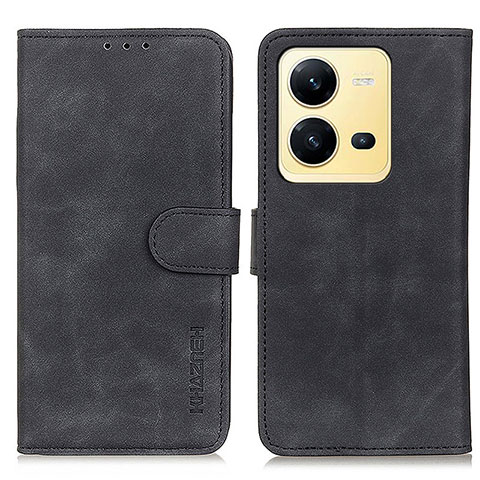 Coque Portefeuille Livre Cuir Etui Clapet K03Z pour Vivo V25 5G Noir