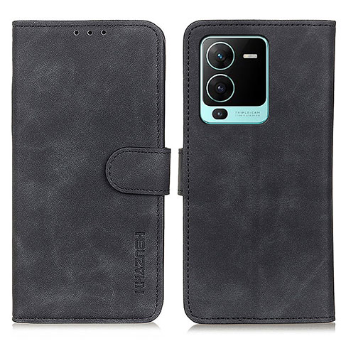 Coque Portefeuille Livre Cuir Etui Clapet K03Z pour Vivo V25 Pro 5G Noir