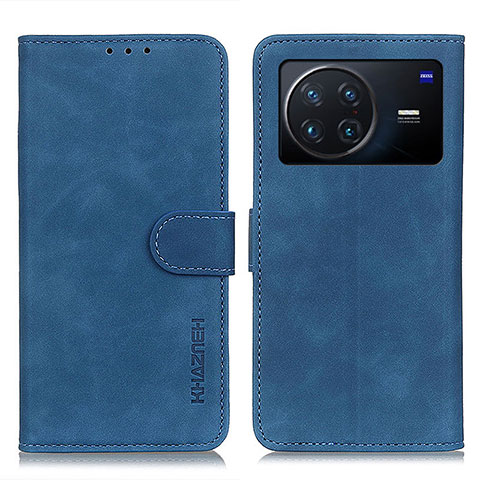 Coque Portefeuille Livre Cuir Etui Clapet K03Z pour Vivo X Note Bleu