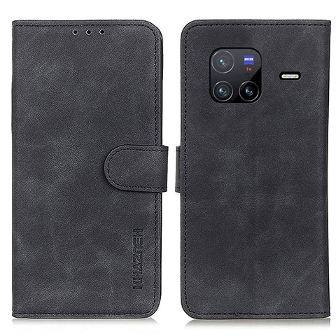 Coque Portefeuille Livre Cuir Etui Clapet K03Z pour Vivo X80 5G Noir