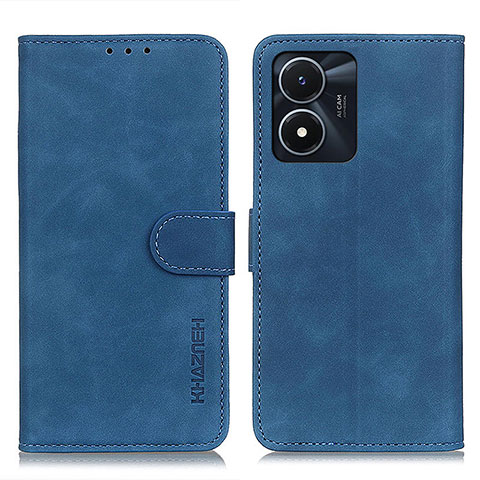 Coque Portefeuille Livre Cuir Etui Clapet K03Z pour Vivo Y02S Bleu