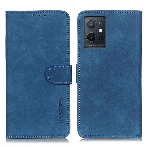 Coque Portefeuille Livre Cuir Etui Clapet K03Z pour Vivo Y33e 5G Bleu