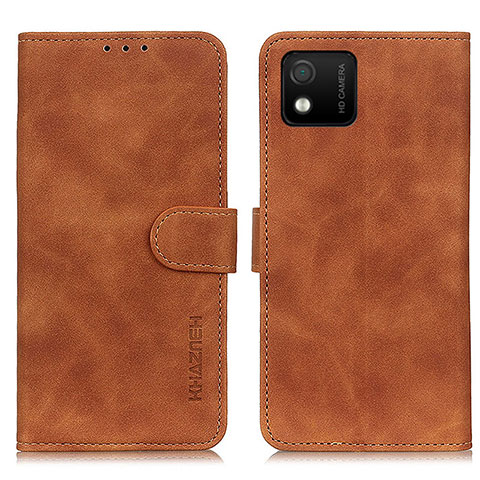 Coque Portefeuille Livre Cuir Etui Clapet K03Z pour Wiko Y52 Marron