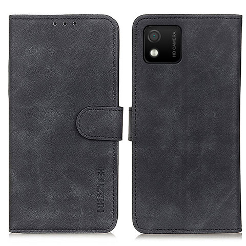 Coque Portefeuille Livre Cuir Etui Clapet K03Z pour Wiko Y52 Noir