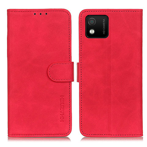 Coque Portefeuille Livre Cuir Etui Clapet K03Z pour Wiko Y52 Rouge