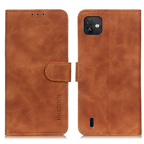 Coque Portefeuille Livre Cuir Etui Clapet K03Z pour Wiko Y82 Marron