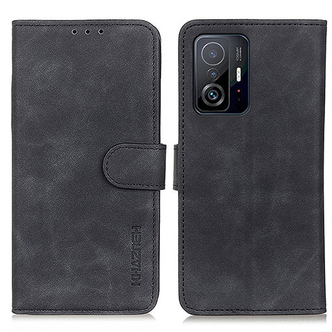 Coque Portefeuille Livre Cuir Etui Clapet K03Z pour Xiaomi Mi 11T 5G Noir