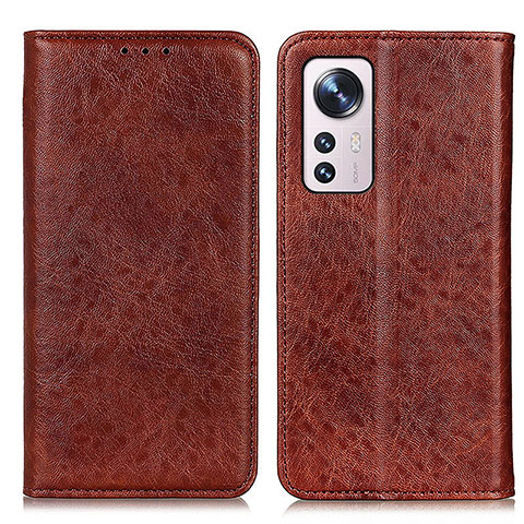 Coque Portefeuille Livre Cuir Etui Clapet K03Z pour Xiaomi Mi 12 Lite 5G Marron