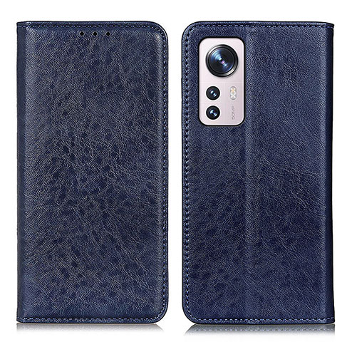 Coque Portefeuille Livre Cuir Etui Clapet K03Z pour Xiaomi Mi 12 Pro 5G Bleu