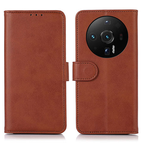 Coque Portefeuille Livre Cuir Etui Clapet K03Z pour Xiaomi Mi 12S Ultra 5G Marron