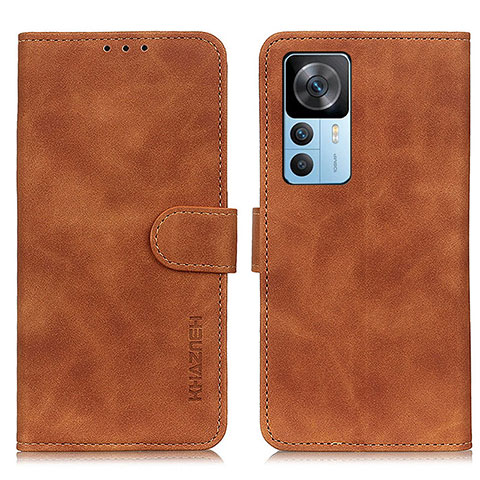 Coque Portefeuille Livre Cuir Etui Clapet K03Z pour Xiaomi Mi 12T Pro 5G Marron