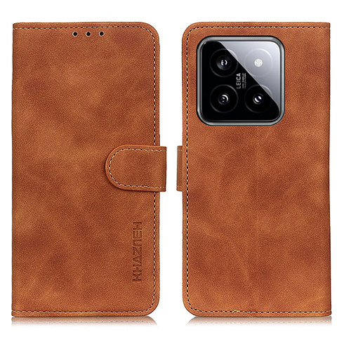 Coque Portefeuille Livre Cuir Etui Clapet K03Z pour Xiaomi Mi 14 5G Marron