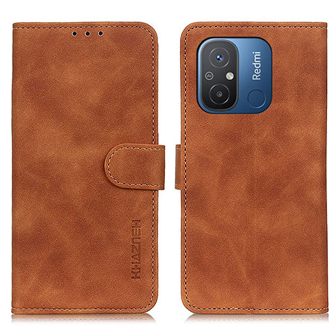 Coque Portefeuille Livre Cuir Etui Clapet K03Z pour Xiaomi Poco C55 Marron