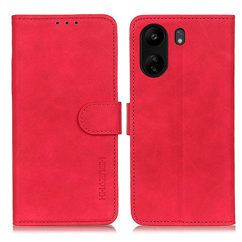 Coque Portefeuille Livre Cuir Etui Clapet K03Z pour Xiaomi Poco C65 Rouge