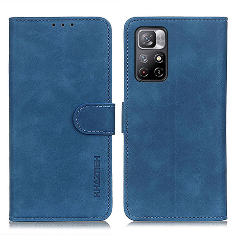 Coque Portefeuille Livre Cuir Etui Clapet K03Z pour Xiaomi Poco M4 Pro 5G Bleu