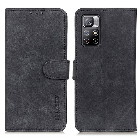 Coque Portefeuille Livre Cuir Etui Clapet K03Z pour Xiaomi Poco M4 Pro 5G Noir