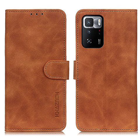 Coque Portefeuille Livre Cuir Etui Clapet K03Z pour Xiaomi Poco X3 GT 5G Marron