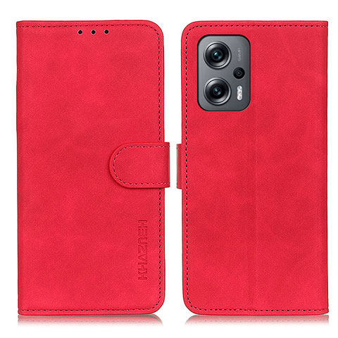 Coque Portefeuille Livre Cuir Etui Clapet K03Z pour Xiaomi Redmi K50i 5G Rouge