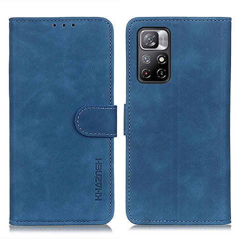 Coque Portefeuille Livre Cuir Etui Clapet K03Z pour Xiaomi Redmi Note 11 5G Bleu