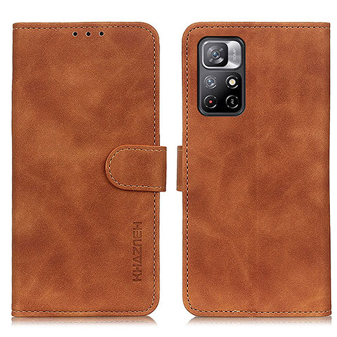 Coque Portefeuille Livre Cuir Etui Clapet K03Z pour Xiaomi Redmi Note 11 5G Marron