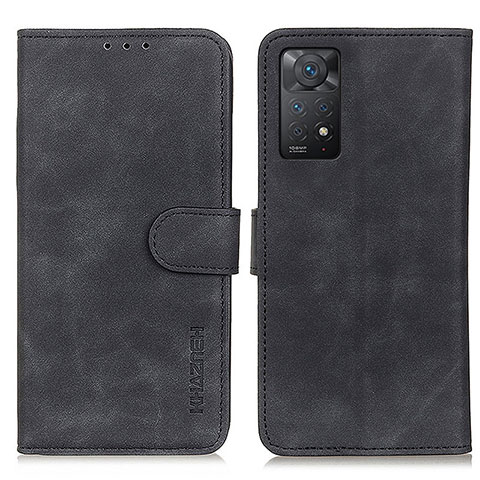 Coque Portefeuille Livre Cuir Etui Clapet K03Z pour Xiaomi Redmi Note 11 Pro 4G Noir