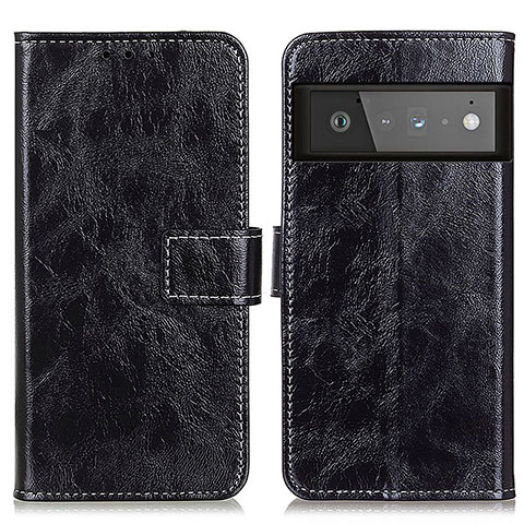 Coque Portefeuille Livre Cuir Etui Clapet K04Z pour Google Pixel 6 Pro 5G Noir