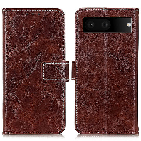 Coque Portefeuille Livre Cuir Etui Clapet K04Z pour Google Pixel 7 5G Marron