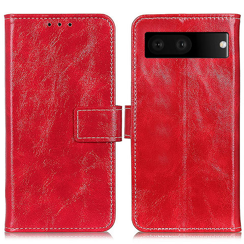 Coque Portefeuille Livre Cuir Etui Clapet K04Z pour Google Pixel 7 5G Rouge