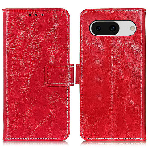 Coque Portefeuille Livre Cuir Etui Clapet K04Z pour Google Pixel 8a 5G Rouge