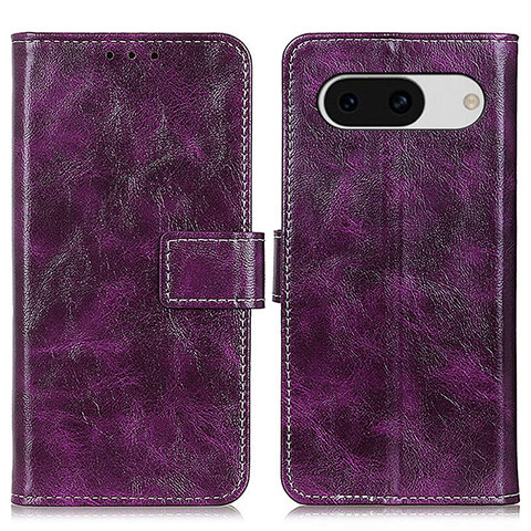 Coque Portefeuille Livre Cuir Etui Clapet K04Z pour Google Pixel 8a 5G Violet