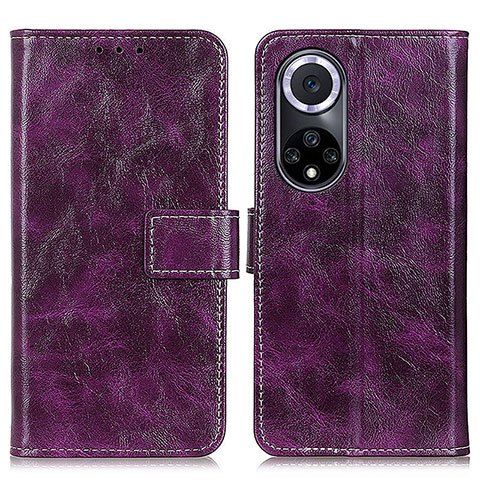 Coque Portefeuille Livre Cuir Etui Clapet K04Z pour Huawei Honor 50 5G Violet