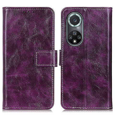 Coque Portefeuille Livre Cuir Etui Clapet K04Z pour Huawei Honor 50 Pro 5G Violet