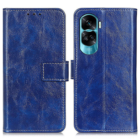 Coque Portefeuille Livre Cuir Etui Clapet K04Z pour Huawei Honor 90 Lite 5G Bleu