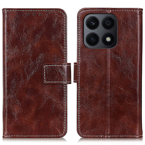 Coque Portefeuille Livre Cuir Etui Clapet K04Z pour Huawei Honor X8a 4G Marron