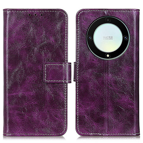 Coque Portefeuille Livre Cuir Etui Clapet K04Z pour Huawei Honor X9a 5G Violet