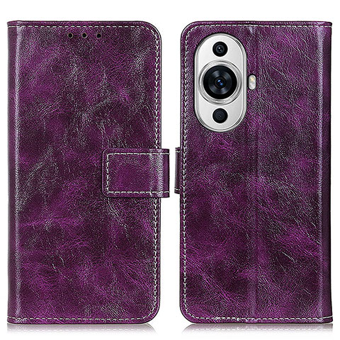 Coque Portefeuille Livre Cuir Etui Clapet K04Z pour Huawei Nova 11 Ultra Violet